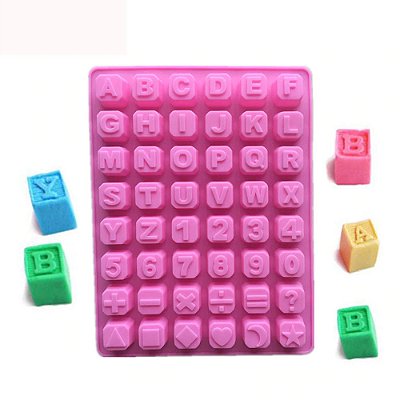 Molde de Silicone Atacado Alfabeto Letra Número Chocolate Sabonete