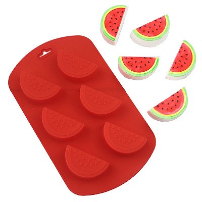 Molde Silicone Melancia Fatiada Chocolate Sabonete Resina