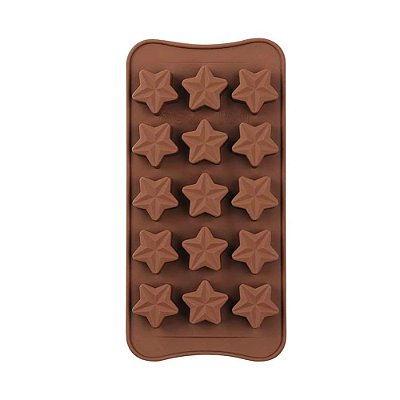 Forma Molde de Silicone Estrela Sabonete Chocolate