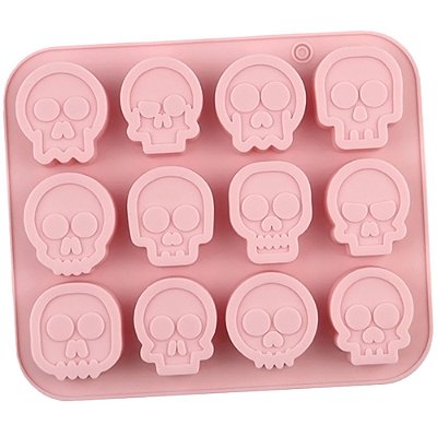 Molde de Silicone Atacado Caveira Chocolate Resina Gelatina Sabonete