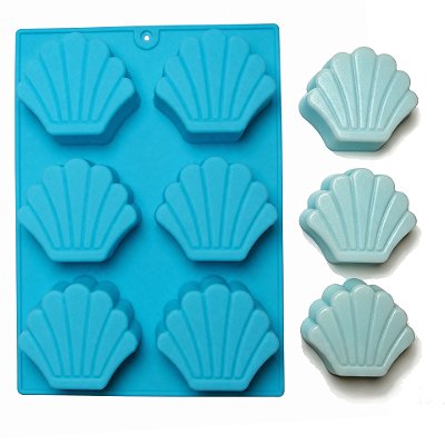 Forma Molde de Silicone Atacado Concha Mar Resina Sabonete Biscuit