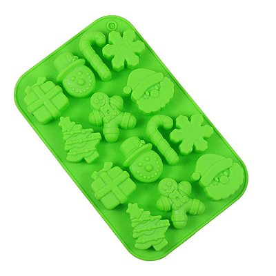 Molde Forma Silicone Atacado Natal Chocolate Doce Resina Biscuit
