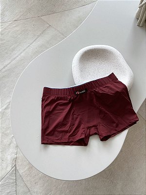 Cueca boxer Bordô lisa