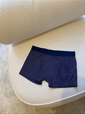 Cueca boxer Risca de Giz Azul Marinho