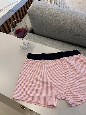 Cueca boxer Risca de Giz Rosa Bebê