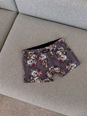 Cueca Boxer Cinza urso 0912