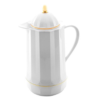 Garrafa Térmica de Plástico Genova Branco 1L - Lyor