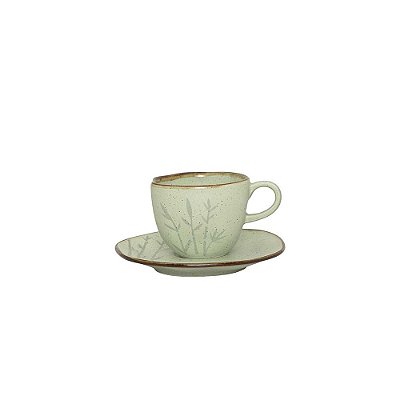 Xícara Grande 220ml com Pires Ryo Bambu - Oxford