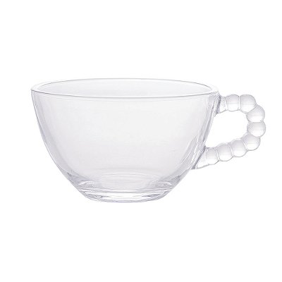 Conjunto 4 Xícaras de Chá de Cristal sem Pires Pearl 180ml - Wolff