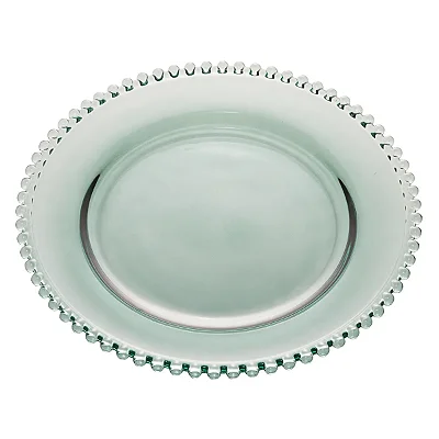 Sousplat de Cristal Pearl Verde 32 cm - Wolff