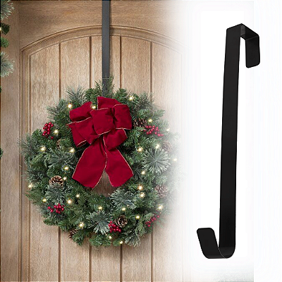 Suporte De Guirlanda Para Porta Natal - Preto
