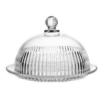 Queijeira de Cristal com Tampa Império 20cm x 20cm x 13,5cm - Wolff