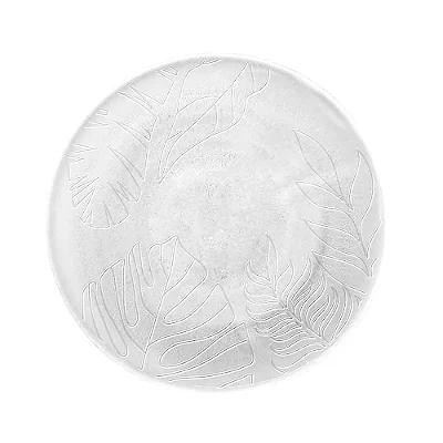 Prato Raso Cerâmica 28cm Branco Tropical - Oxford