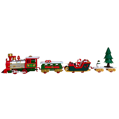Trem Natalino com Luz e Música com Suporte para Árvore de Natal