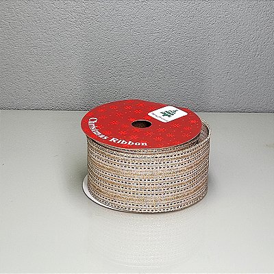 Fita Decorativa Aramada Juta Natural 6.3cm x 9.14m