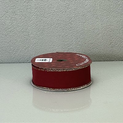 Fita Decorativa Aramada Vermelha 3.8cm x 9.14m