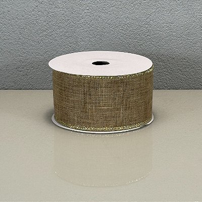 Fita Decorativa Bege Escuro 6.3cm x 9.14m