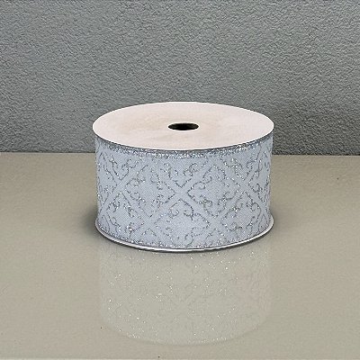 Fita Decorativa Estampa Arabesco 6.3cm x 9.14m