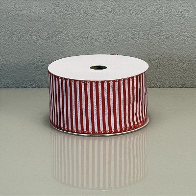 Fita Decorativa Estampa Listrada 6.3cm x 9.14m