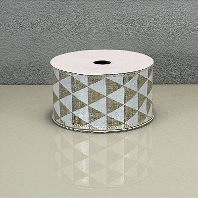 Fita Decorativa Estampa Triângulos 6.3cm x 9.14m