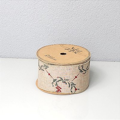 Fita Decorativa Guirlanda Floral 6.3cm x 9.14m