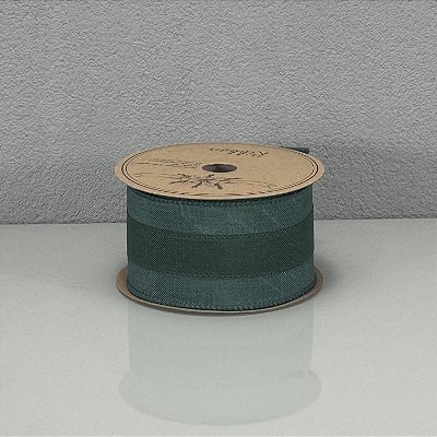 Fita Decorativa Verde 2 Tons 6,3cm x 9,14m