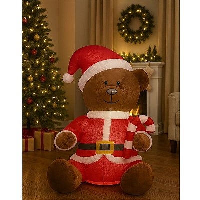 Urso Inflavel com Bastão de Doces 274cm