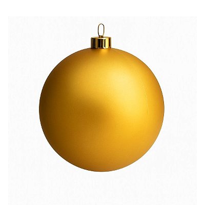 Bola de Natal Fosca Dourada 15cm