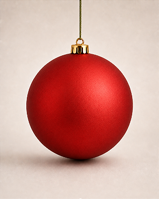 Bola de Natal Vermelha 12cm Fosca
