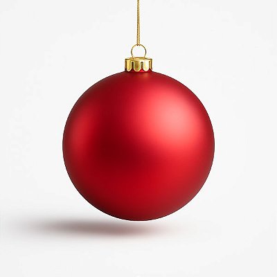Bola de Natal Fosca Vermelha 25cm