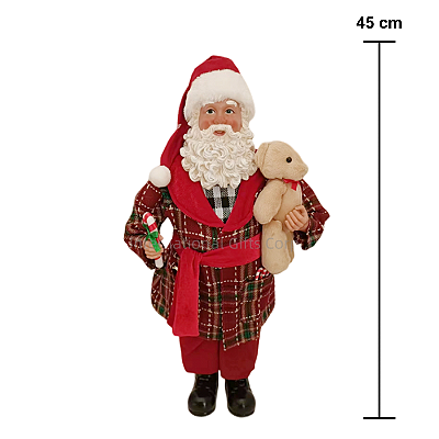 Papai Noel Roupão Colecionável 45cm