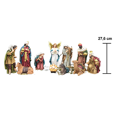 Presépio Natalino 12 Peças 27,6cm