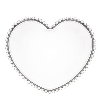 Prato de Cristal Coração Pearl 25cm x 22cm x 2cm - Wolff