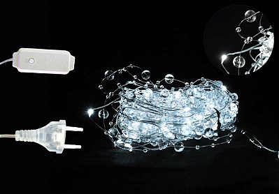 Pisca LED 10m com 100 LEDs Branco Frio Bivolt