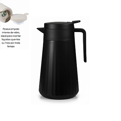 Garrafa Termica 1L Classic Cor Preta