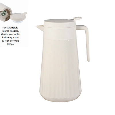 Garrafa Termica 1L Classic Cor Creme