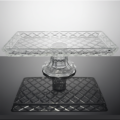Boleira de Cristal Retangular Cristal 28x16cm