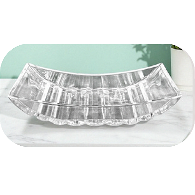 Bandeja Decorativo Cristal Lapidado 30x12x07cm