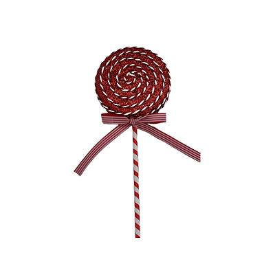 Candy Pirulito 43x14x3cm Vermelho Branco