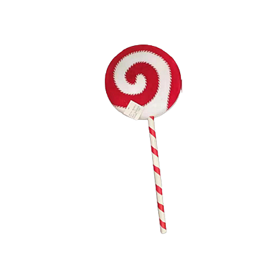 Candy Pirulito 25x60cm Branco Vermelho
