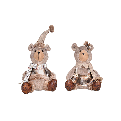 Casal de Ursos Sentados 20x12x20cm