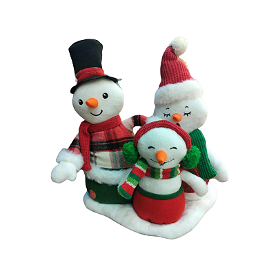 Familia Bonecos Neve com Cartola