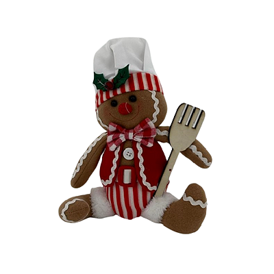 Gingerbread Mestre Cuca Sentado Menino 39cm