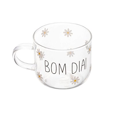 Conjunto 6 Canecas de Vidro Borossilicato Bom Dia 120ml - Wolff