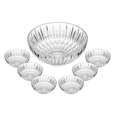 Conjunto 7 Peças para Sobremesa de Vidro Raios - Wolff