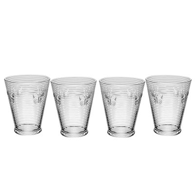 Conjunto 4 Copos Lines Butterfly 350ml Vidro - Wolff