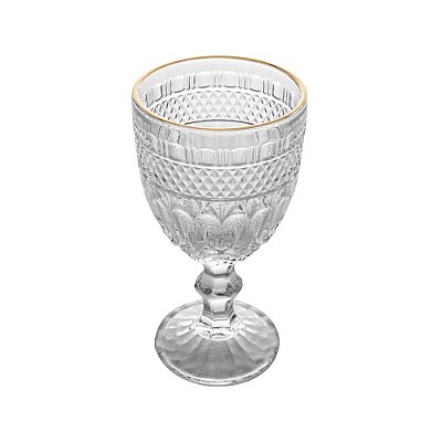 Conjunto 6 Taças de Água com Fio de Ouro Brand 320ml Vidro - Wolff