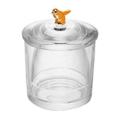 Manteigueira Francesa Golden Bird 9,5cm x 9,5cm x 11cm Cristal Ecológico - Wolff