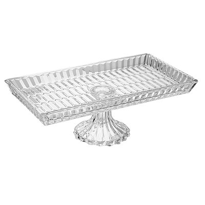 Travessa Geneva com Pé 34,5cm x 18,5cm x 11,5cm Cristal Ecológico - Wolff