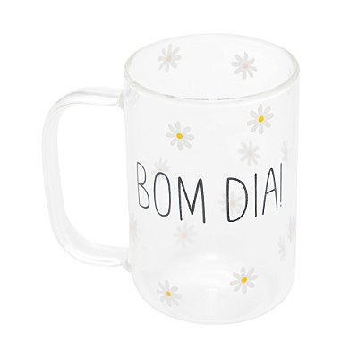 Conjunto 2 Canecas de Vidro Borossilicato Bom Dia 280ml - Wolff